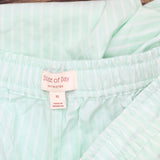 State Of Day Womens Printed Poplin Pajama Pants 100180269MS Tea Green Stripe XL