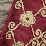 ZUZIFY Lurex Fuzzy Non-Slip Bathroom Toilet Rug Mat Red / Gold 20" x 23"