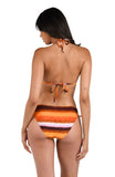 La Blanca Womens Halter Bikini Swimsuit Top LB5RX80 Sunset Orange Multi 16
