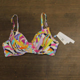Bleu Rod Beattie Cup Size Convertible Underwire Bikini Swim Top White Multi 36D