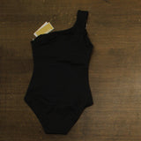 Michael Michael Kors Iconic Solids One Shoulder One-Piece Swimsuit Black 6