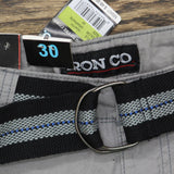 Iron Co. Mens Cargo Khaki Messenger Shorts with Belt L434777
