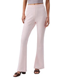 Calvin Klein Womens Tailored Knit Pull-on Flare Leg Crepe Pants Pearl Pink L
