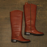 On 34th Womens Firesse Riding Boots 10019685500 Cognac Leather Brown 6.5\M