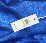 Siena V-Neck Sleeveless Foiled Bandage Bodycon Knit Mini Dress Saphire Blue 14