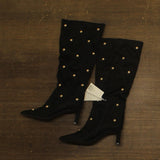 A New Day Womens Justice Boots Faux Suede Studded 94568942 Jet Black 7.5M