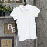 Nautica Girls Big Girl Uniform Short Sleeve Polo Shirt White XL (16)