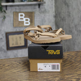 Teva Universal Slim Open Toe Adjustable Strappy Sandals Tigers Eye Brown 6M