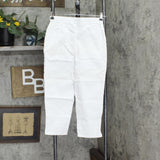 Denim & Co. Wpomens Pull On V-Yoke Crop Pants A375859 White XS