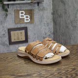 Clarks Collection Womens Maelynn Abby Flat Sandals 26187072 Tan Brown 7W