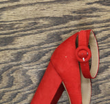 Sun + Stone Womens Reeta Block-Heel Platform Sandals Red 5M