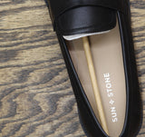 Sun + Stone Womens Kellenn Slip-On Penny Loafers 10018624100 Black 11M