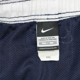 Nike Mens Drawstring Board Shorts Swim Trunks Navy Blue / White 2XL