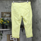 Style & Co. Womens Curvy Cuffed Capri Jeans Distressed Sunbeam Yellow 16