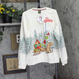The Grinch Holiday Sled Graphic Sweatshirt 94744183 Cream Off White L