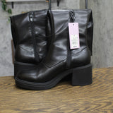 Wild Fable Womens Danika Stretch Tall Combat Boots Block Heel Platform Black 8M