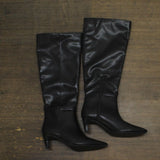 Universal Thread Kitten Heel Tall Dress Boots with Memory Foam Insole Black 9M