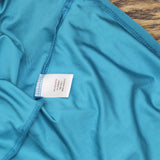 24Seven Comfort Apparel Womens Knit Faux Wrap Midi Dress Teal Blue 1X