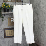 Alfred Dunner Copenhagen Corduroy Average Length Pants Winter Off White 16W