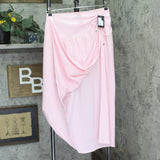 Kate Spade Long Cover Up Skirt Open Side Ruched Begonia Bloom Pink Multi S