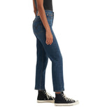 Levi's Wedgie Straight Jeans Button Fly High Rise Indigo Here We Go Blue 24x28