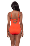 Miraclesuit Rock Solid Captivate Underwire One Piece Swimsuit Arancio Orange 12