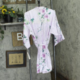 Linea Donatella Womens Floral-Print Satin Wrap Robe BPY230 Pink Floral L/XL