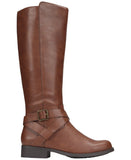Style & Co. Womens Margoo Riding Boots Faux Leather 10021524100 Acorn Brown 6.5M