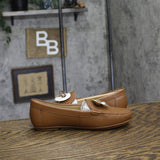 Michael Michael Kors Juliette Leather Moccasins Loafers Luggage Brown 6.5M