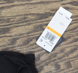 Salt + Cove Ribbed Shirred Halter Tankini Top Raised Rib Swim Black Small