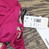 Magicsuit Womens Solid Winnie Cowl Neck Underwire Tankini Top Swim Ruby Pink 12