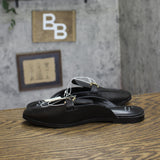 A New Day Sandy Mule Flats Faux Leather 87930575 Black 8M