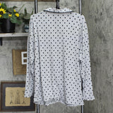 Tart Womens Plus Size Polka Dot Pajama Shirt Top 166ffe31169cc4 Gray / Black 2X