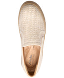Clarks Mykah Shine Slip-On Sneakers 26187656 Natural Raffia Brown 6.5M