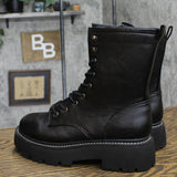 Wild Fable Womens Logan Lug Combat Boots with Memory Foam Insole Black 10M
