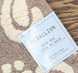 Better Trends Tufted Medallion Bath Rug BAME2134GRNA Gray / Natural Brown 21x34