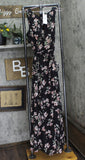 Ny Collection Womens Chiffon Maxi Dress MCCD3995 Black / Pink M