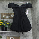 Wild Fable Womens Plunge Bubble Off Shoulder Mini A-Line Dress 94775097 Black M