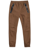 Ring Of Fire Slim-Fit Jogger Pants with Zip Pockets Major Brown XL