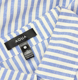 Aqua Womens Stripe Mini Shirt Dress IDL9931 Navy Blue / White S