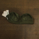 DKNY Textured Molded Balconette Bikini Swim Top DIMTS470 Moss Green L