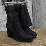 Sugar Women's Willetta Casual Heeled Boots Shoes SGR-WILLETTA Black 7.5M