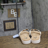 Aerosoles Jordyn Cushioned Flip Flop Thong Sandals White Faux Leather 9.5M