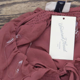 Universal Thread Womens Long Sleeve Blouse 92235298 Dark Mauve Pink M