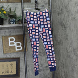 Holiday Lane Youth Girls 2-Piece Pajama Shirt Pants Set Stamp Navy Blue 10