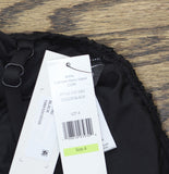 Womens Crochet Scoop Neck One Piece Swimsuit Black 4