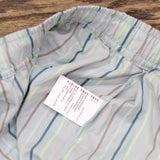 State Of Day Womens Striped Poplin Boxer Shorts Thin Vertical Stripe Blue 2X