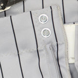 Bike Mens Ankle Length Full Athletic Cut Baseball Pants Gray / Black Pinstripe L