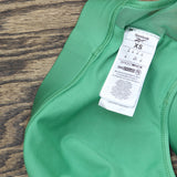 Reebok Womens Halted Unlined Open Mesh Back Sports Bra Green XS