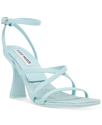 Steve Madden Women's Blessing Strappy Heels Sandals Shoes Light Blue 10M